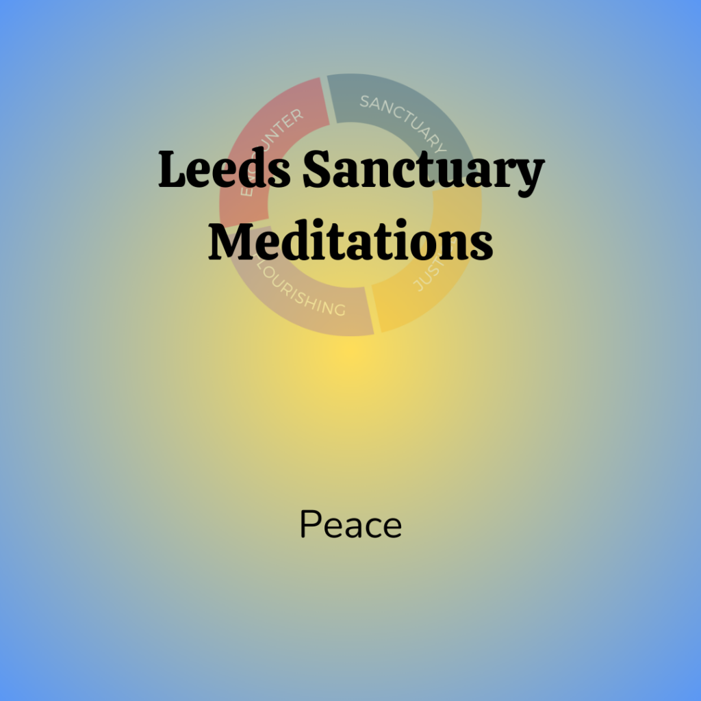 Tile reads "Leeds Sanctuary Meditations. Safety".